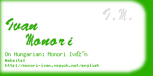 ivan monori business card